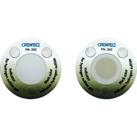 Chemteq Filter Change Indicator Sticker B for Hydrogen Sulfide Gas, PK5 260
